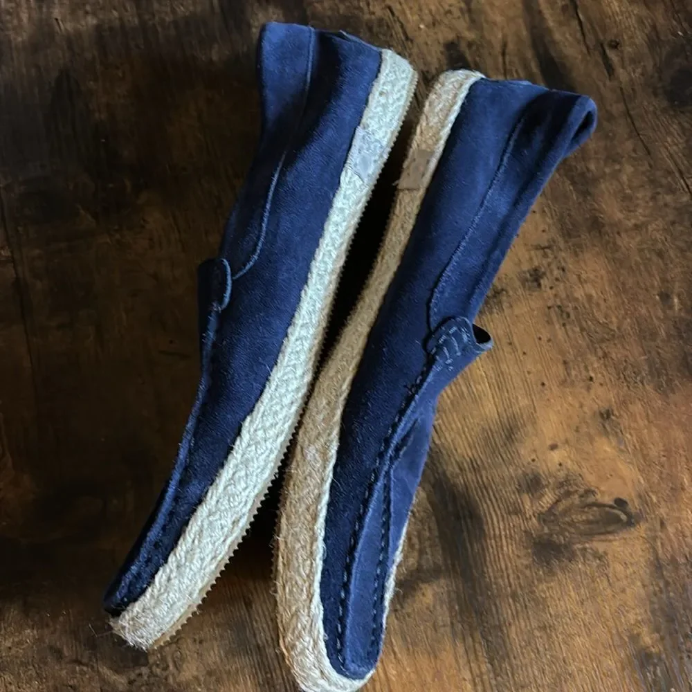 Aurélien Navy Blue Suede Seaside Loafers Size 42 // Exellent